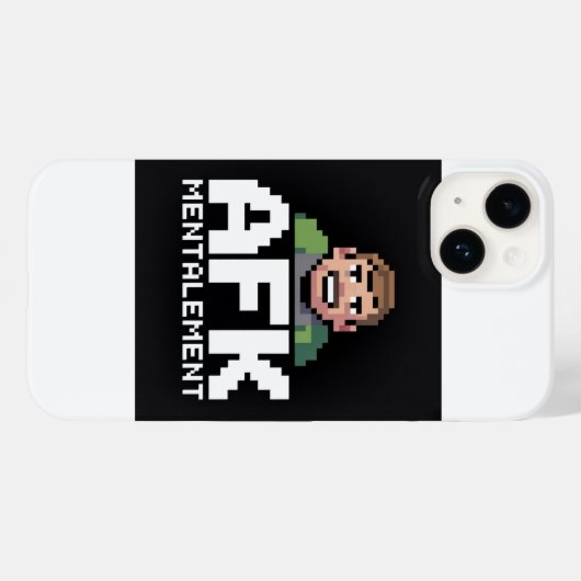 AFK Mentalement Chibi Gamer Pixel Art Case-Mate iPhoneケース (裏面 (横))