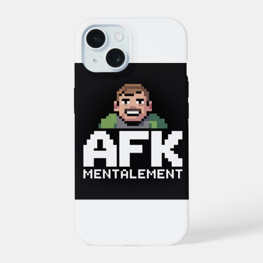 AFK Mentalement Chibi Gamer Pixel Art iPhone 15ケース (裏面)