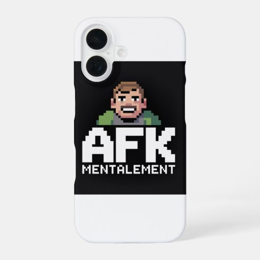 AFK Mentalement Chibi Gamer Pixel Art iPhone 16ケース (裏面)