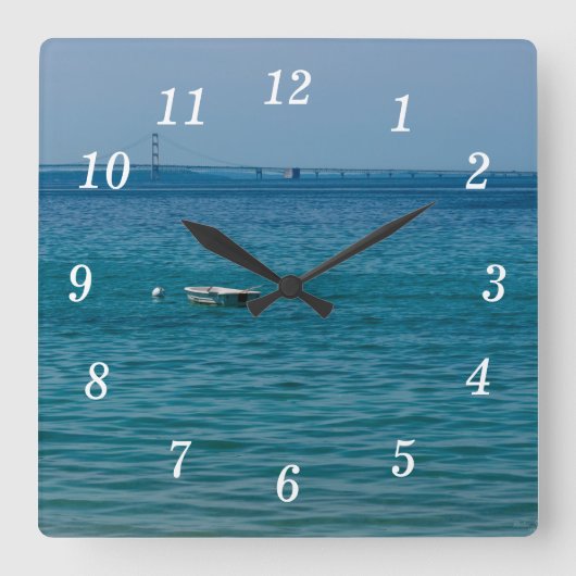 Afloat Mackinac壁時計 スクエア壁時計 (正面)