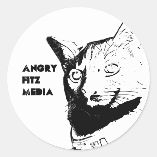 AFMスタンプ – 白 ラウンドシール (正面)