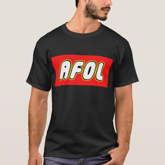AFOLの赤い背景 Tシャツ (正面)