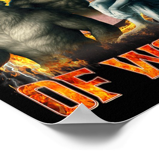 Afraid Of Women Funny Alpha Wolf Meme Cringe Men D ポスター (角)