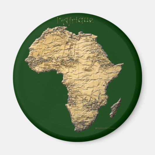 AFRICAシリーズの地図 マグネット (正面)