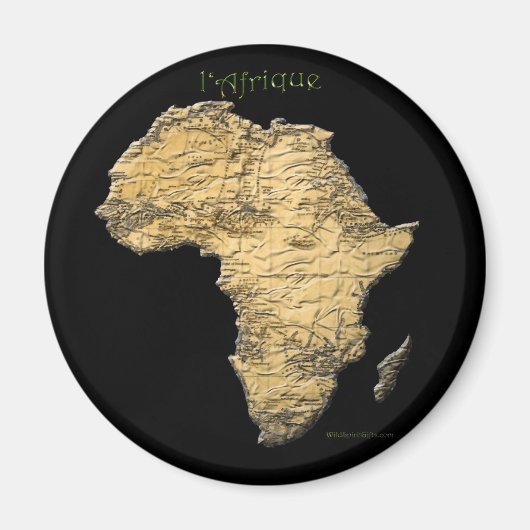 AFRICAシリーズの地図 マグネット (正面)