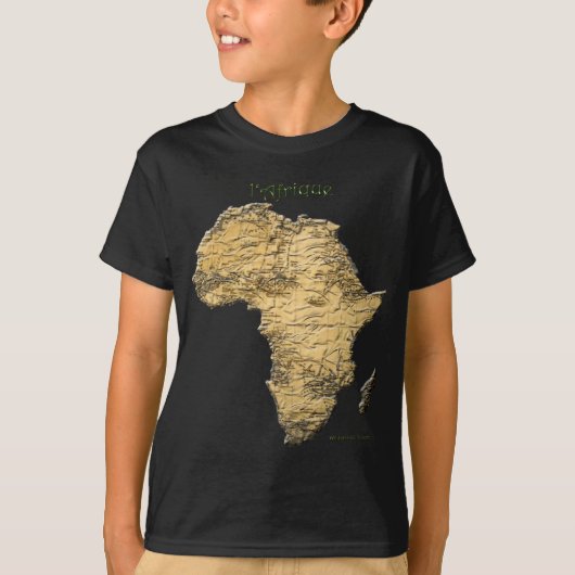 AFRICAシリーズの地図 Tシャツ (正面)
