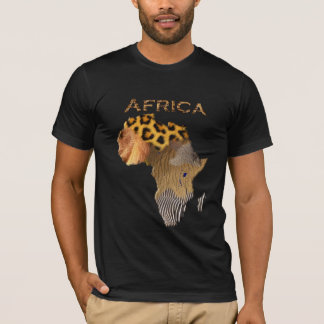 AFRICAシリーズの野生動物質感マップ Tシャツ