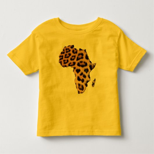 AFRICAシリーズのLeopard Fur-effectマップ トドラーTシャツ (正面)