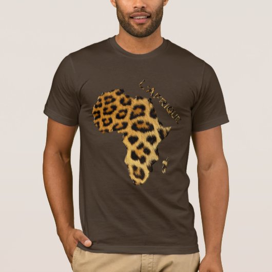 AFRICAシリーズのLeopard Fur-effectマップ Tシャツ (正面)