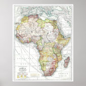 " Africa: 1909 - Detailed map ... ポスター (正面)