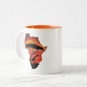 Africa and Giraffe ツートーンマグカップ (正面左)