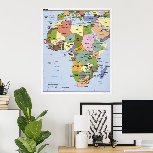AFRICA CIA MAP  1993 ポスター (ホームオフィス)
