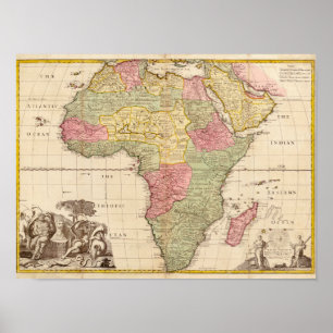 Africa circa 1725 ポスター