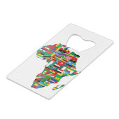 Africa Continent Countries Flags Map Nations クレジットカード栓抜き (裏面アングル)