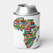 Africa Continent Countries Flags Map Nations 缶クーラー (缶正面)
