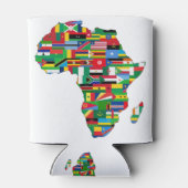 Africa Continent Countries Flags Map Nations 缶クーラー (裏面)
