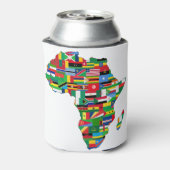 Africa Continent Countries Flags Map Nations 缶クーラー (缶裏面)