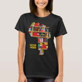 Africa Education Is Freedom Library Book Tシャツ (正面)