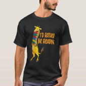Africa Giraffes A Stack Reading Books Tシャツ (正面)