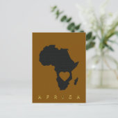 Africa Heart Map Postcard ポストカード (スタンド正面)