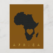 Africa Heart Map Postcard ポストカード (正面)