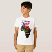 Africa Hillary USA for President together Tシャツ (正面フル)