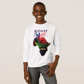 Africa Hillary USA for President together Tシャツ (正面フル)