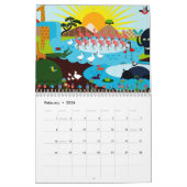 Africa Illustrations Calendar カレンダー (2月 2026)