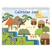Africa Illustrations Calendar カレンダー (カバー)