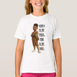 Africa In My Smile Fire In My Soul Tシャツ