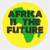 AFRICA IS THE FUTURE ラウンドシール (正面)