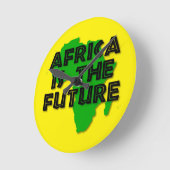 AFRICA IS THE FUTURE ラウンド壁時計 (傾斜)
