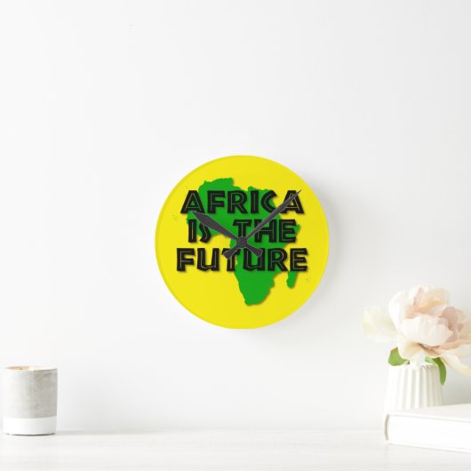 AFRICA IS THE FUTURE ラウンド壁時計 (ホーム)
