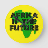 AFRICA IS THE FUTURE ラウンド壁時計 (正面)