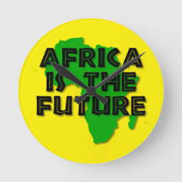 AFRICA IS THE FUTURE ラウンド壁時計