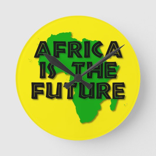 AFRICA IS THE FUTURE ラウンド壁時計 (正面)