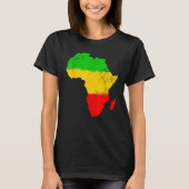 Africa Map Black History Month Afro African Pride  Tシャツ (正面)
