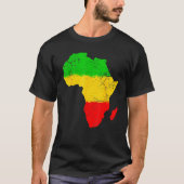 Africa Map Black History Month Afro African Pride  Tシャツ (正面)