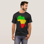 Africa Map Black History Month Afro African Pride  Tシャツ (正面フル)