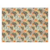 Africa Map Decorative Tribal Elements Pattern テーブルクロス (正面(横))