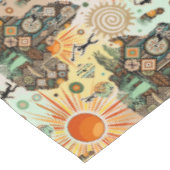 Africa Map Decorative Tribal Elements Pattern テーブルクロス (アングル)