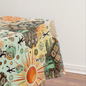 Africa Map Decorative Tribal Elements Pattern テーブルクロス (インサイチュ)