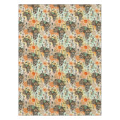 Africa Map Decorative Tribal Elements Pattern テーブルクロス (正面)