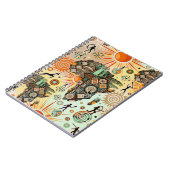 Africa Map Decorative Tribal Elements Pattern ノートブック (左側)