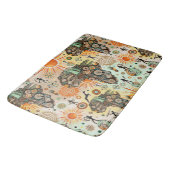 Africa Map Decorative Tribal Elements Pattern バスマット (アングル)