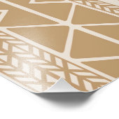 Africa Map Decorative Tribal Elements Pattern フォトプリント (角)