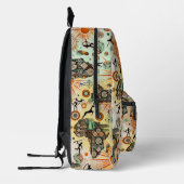 Africa Map Decorative Tribal Elements Pattern プリントバックパック (左)