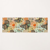 Africa Map Decorative Tribal Elements Pattern ヨガマット (正面(横))