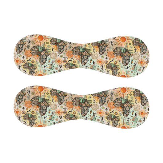 Africa Map Decorative Tribal Elements Pattern 野球ボール (パネル)