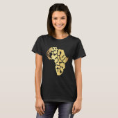 Africa Map Golden Tシャツ (正面フル)